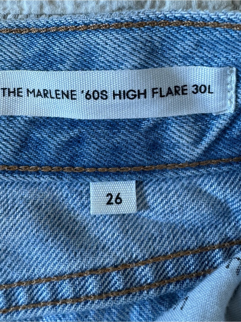 Aritzia Denim Forum The Marlene ’60s High Rise Flare Jeans Light Wash Size 26 - Picture 6 of 13